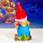 Садовая фигура "Гном с ежиком малый" 18х15х38см - Фото 8