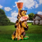 Садовая фигура "Медведи Давай дружить" 30х27х64см - фото 24546847