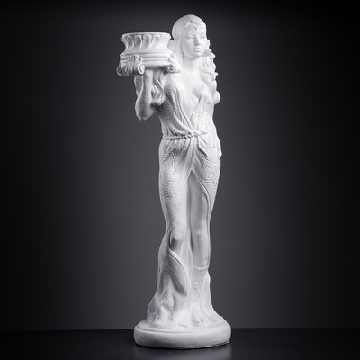 Фигура - подставка «Восточная красавица» белая, 30×27×90 см