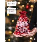 Мешочек подарочный парча «Подарок от Деда Мороза», 16 × 24 см +/- 1.5 см - Фото 4