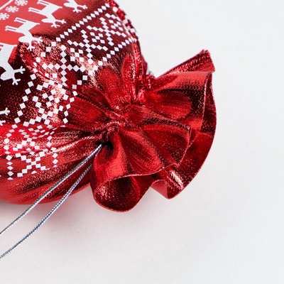 Мешочек подарочный парча «С Новым годом», 16×24 см ± 1.5 см