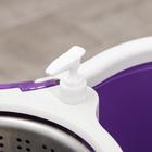 Швабра с отжимом и ведро с металлической центрифугой, 14 л, запасная насадка из микрофибры, дозатор, колёсики, цвет МИКС - Фото 6