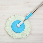 Швабра с отжимом и ведро с пластиковой центрифугой 16 л, запасная насадка из микрофибры, цвет МИКС - Фото 5