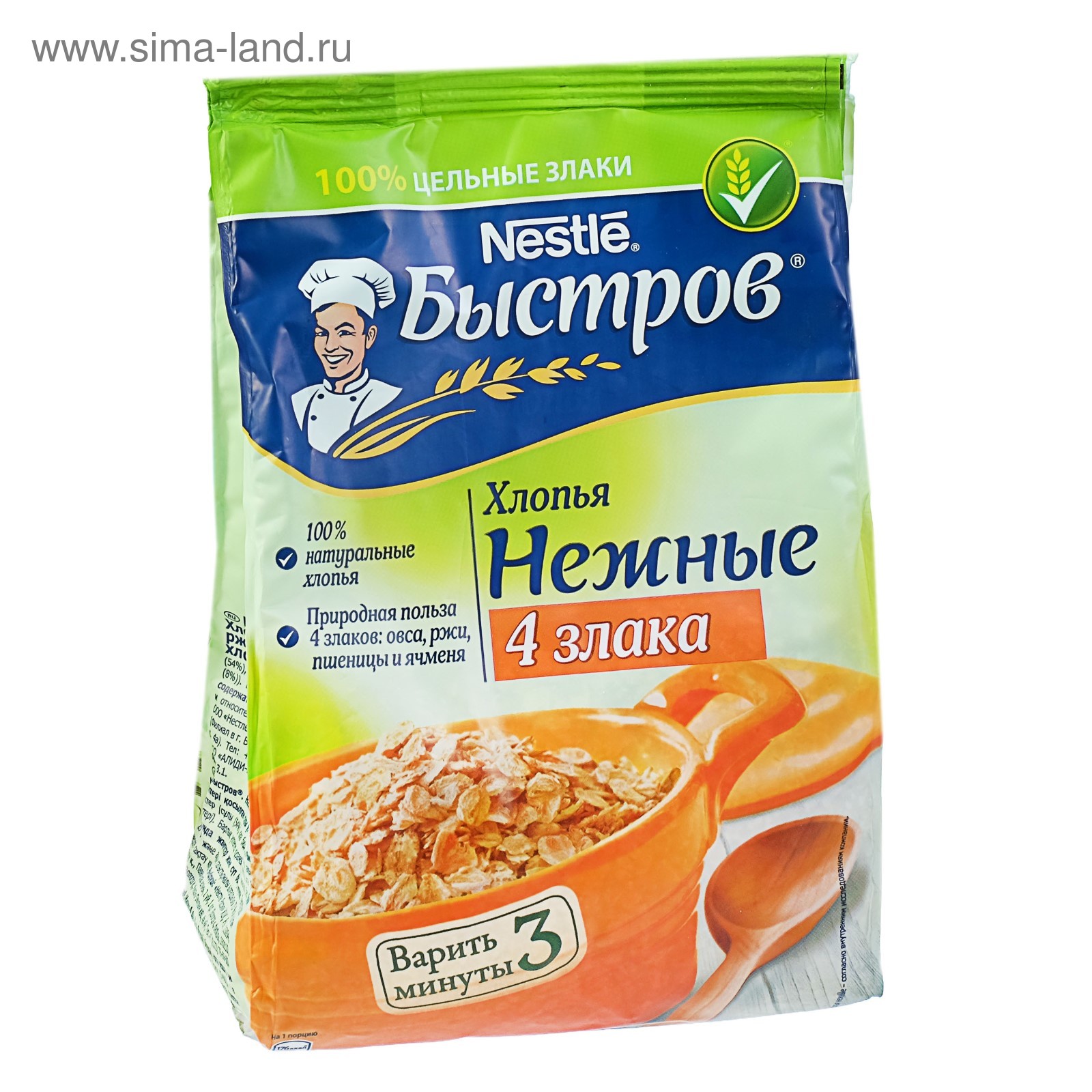 Хлопья БЫСТРОВ 4 злака350 г (3825493) - Купить по цене от 75.88 руб ...
