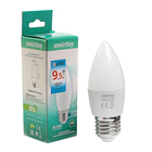 Лампа светодиодная Smartbuy, C37, Е27, 9.5 Вт, 6000 К, холодный белый свет - фото 3720675