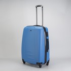 Чемодан средний 24", отдел на молнии, кодовый замок, 4 колеса, цвет голубой - Фото 1