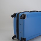 Чемодан средний 24", отдел на молнии, кодовый замок, 4 колеса, цвет голубой - Фото 6