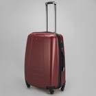Чемодан средний 24", отдел на молнии, кодовый замок, 4 колеса, цвет металл/бордовый - Фото 1