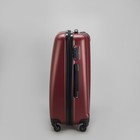 Чемодан средний 24", отдел на молнии, кодовый замок, 4 колеса, цвет металл/бордовый - Фото 2
