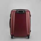 Чемодан средний 24", отдел на молнии, кодовый замок, 4 колеса, цвет металл/бордовый - Фото 3