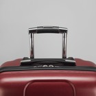 Чемодан средний 24", отдел на молнии, кодовый замок, 4 колеса, цвет металл/бордовый - Фото 5