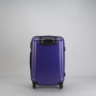 Чемодан малый 22", отдел на молнии, кодовый замок, 4 колеса, цвет фиолетовый - Фото 3