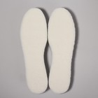 Стельки для обуви, утеплённые, универсальные, трёхслойные, р-р RU до 46 (р-р Пр-ля до 46), 29 см, пара, цвет белый - Фото 4