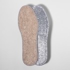 Стельки для обуви, утеплённые, двухслойные, фольгированные, окантовка, р-р RU 39 (р-р Пр-ля 41), 25,5 см, пара, цвет серый - фото 212520