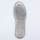 Стельки для обуви, утеплённые, двухслойные, фольгированные, окантовка, р-р RU 39 (р-р Пр-ля 41), 25,5 см, пара, цвет серый - фото 212523