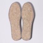 Стельки для обуви, утеплённые, двухслойные, фольгированные, окантовка, р-р RU 36 (р-р Пр-ля 39), 24 см, пара, цвет серый - фото 212535