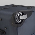 Чемодан мини 16", отдел на молнии, наружный карман, кодовый замок, 2 колеса, цвет серый - Фото 6