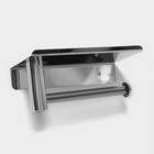 Держатель для туалетной бумаги с полочкой, 18×10×9 см, хромированный - Фото 3