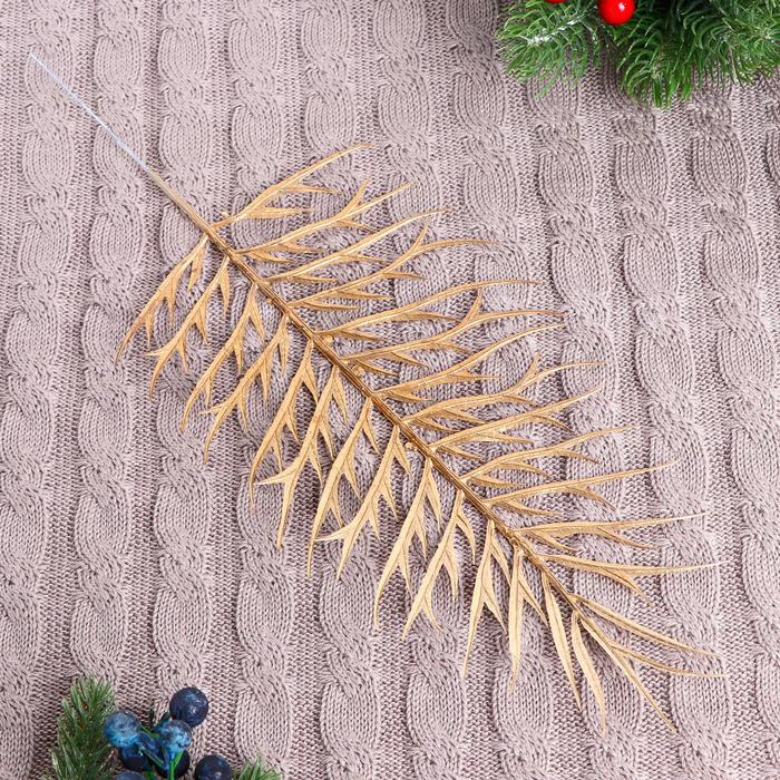 Декор блеск «Ветка иглицы», 12×28 см, МИКС (золото, серебро) - Фото 1