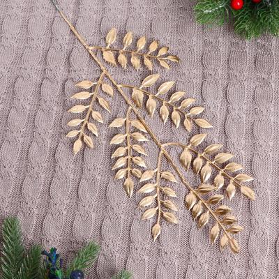 Декор блеск «Миртовая ветвь», 13×31 см, МИКС (золото, серебро)