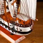 Корабль сувенирный средний «Калхас», борта триколор, паруса белые, микс, 50х45х9 см - Фото 6