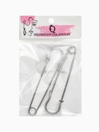 Булавка 8×1.5 см (набор 2 шт.), СМ-208, цвет серебра - Фото 5