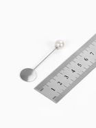 Основа «Брошь-игла» с бусиной d=1 см (набор 5 шт.), L=5 см, площадка 1.5 см, цвет серебро - Фото 4