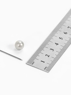 Основа «Брошь-игла» с бусиной d=1 см (набор 5 шт.), L=5 см, площадка 1.5 см, цвет серебро - Фото 7