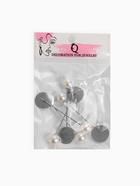 Основа «Брошь-игла» с бусиной d=1 см (набор 5 шт.), L=5 см, площадка 1.5 см, цвет серебро - Фото 8