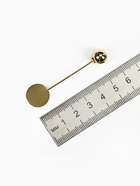Основа «Брошь-игла» с шариком d=1 см (набор 5 шт.), L=5 см, площадка 1,5 см, цвет золото - Фото 2