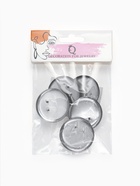 Основа для броши с круглым основанием СМ-367, (набор 5 шт.) 28 мм, цвет серебро - Фото 3