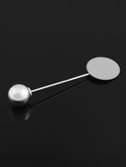 Основа для булавки с шариком d=1 см (набор 5 шт.), L=5 см, площадка 1.5 см, цвет серебро 3526999