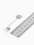 Основа для булавки с шариком d=1 см (набор 5 шт.), L=5 см, площадка 1.5 см, цвет серебро - Фото 2