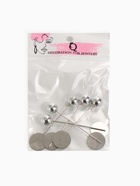 Основа для булавки с шариком d=1 см (набор 5 шт.), L=5 см, площадка 1.5 см, цвет серебро 3526999