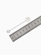 Основа «Брошь-игла» с шариком d=1 см (набор 5 шт.), L=7 см, площадка 1.5 см, цвет серебро - Фото 2