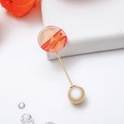 Основа «Брошь-игла» с шариком d=1,2 см (набор 5 шт.), L=5 см, площадка 1,5 см, цвет золото - Фото 3