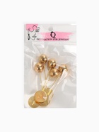 Основа «Брошь-игла» с шариком d=1.2 см (набор 5 шт.), L=5 см, площадка 1.5 см, цвет золото 3527002