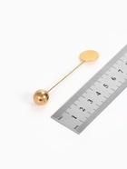 Основа «Брошь-игла» с шариком d=1.2 см (набор 5 шт.), L=7 см, площадка 1.5 см, цвет золото - Фото 2