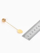 Основа «Брошь-игла» с шариком d=1.2 см (набор 5 шт.), L=7 см, площадка 1.5 см, цвет золото - Фото 3