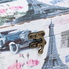 Шкатулка дерево "Эйфелева башня и пионы" 12х16х12 см - фото 20847434