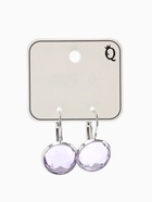 Серьги со стразами «Яркая классика» в обрамлении, сиреневые в серебре, d=1.4 см - Фото 4