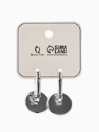 Серьги со стразами «Яркая классика» в обрамлении, сиреневые в серебре, d=1.4 см - Фото 6