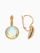 Серьги со стразами «Яркая классика» в обрамлении, радужные в золоте, d=1.4 см - Фото 1