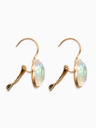 Серьги со стразами «Яркая классика» в обрамлении, радужные в золоте, d=1.4 см - Фото 3