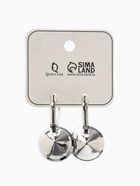 Серьги со стразами «Яркая классика», разноцветный в серебре, d=1.6 см  (артикул 3568188)  большой выбор товаров оптом и в розницу по низким ценам с доставкой