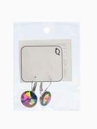 Серьги со стразами «Яркая классика», разноцветный в серебре, d=1.6 см  (артикул 3568188)  большой выбор товаров оптом и в розницу по низким ценам с доставкой