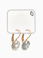 Серьги со стразами «Яркая классика», белые в золоте, d=1.4 см - фото 61519335