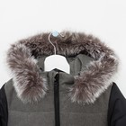 Куртка утепленная (пальто) Дара 40800-81 черный/серый меланж, рост 134 см - Фото 3