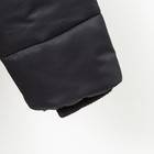 Куртка утепленная (пальто) Дара 40800-81 черный/серый меланж, рост 134 см - Фото 4