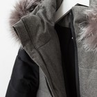 Куртка утепленная (пальто) Дара 40800-81 черный/серый меланж, рост 134 см - Фото 6